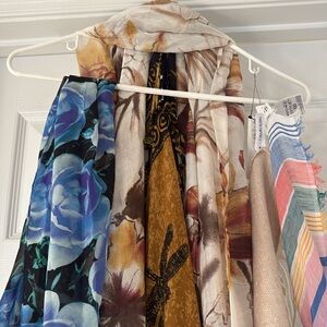Various Seasonal scarfs lot of 5 -